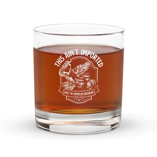 Trump Rocks Glass – “Built on American Backbone” Edition [MADE IN USA] Steel River Co.